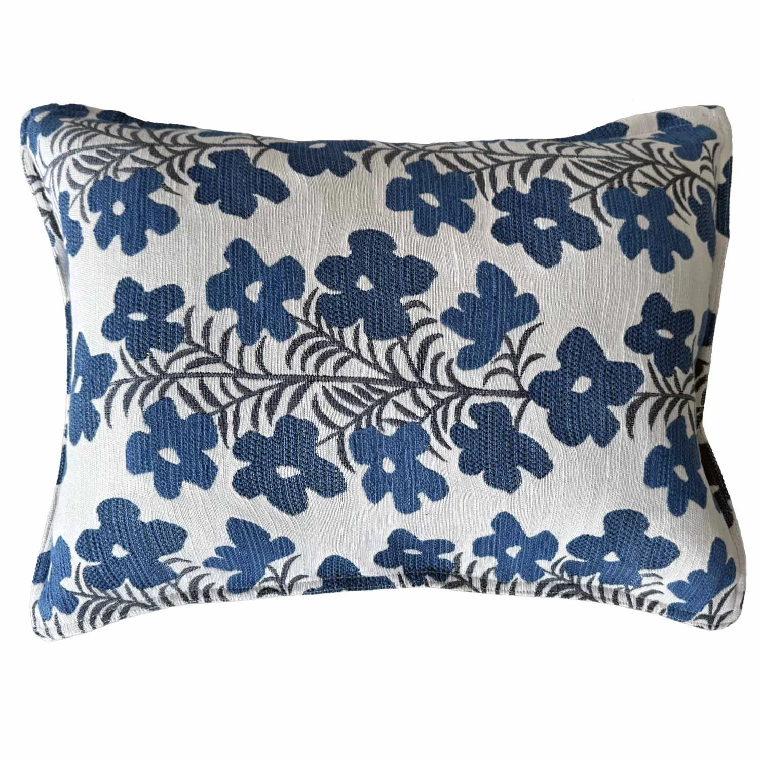18 x 24 Hable Materialworks Daydreamer Blue Pillow with Cotton Linen Back