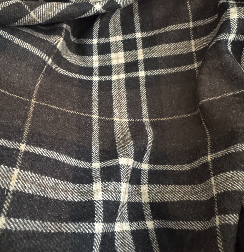 Brown and Black Tartan Right at 4 yards