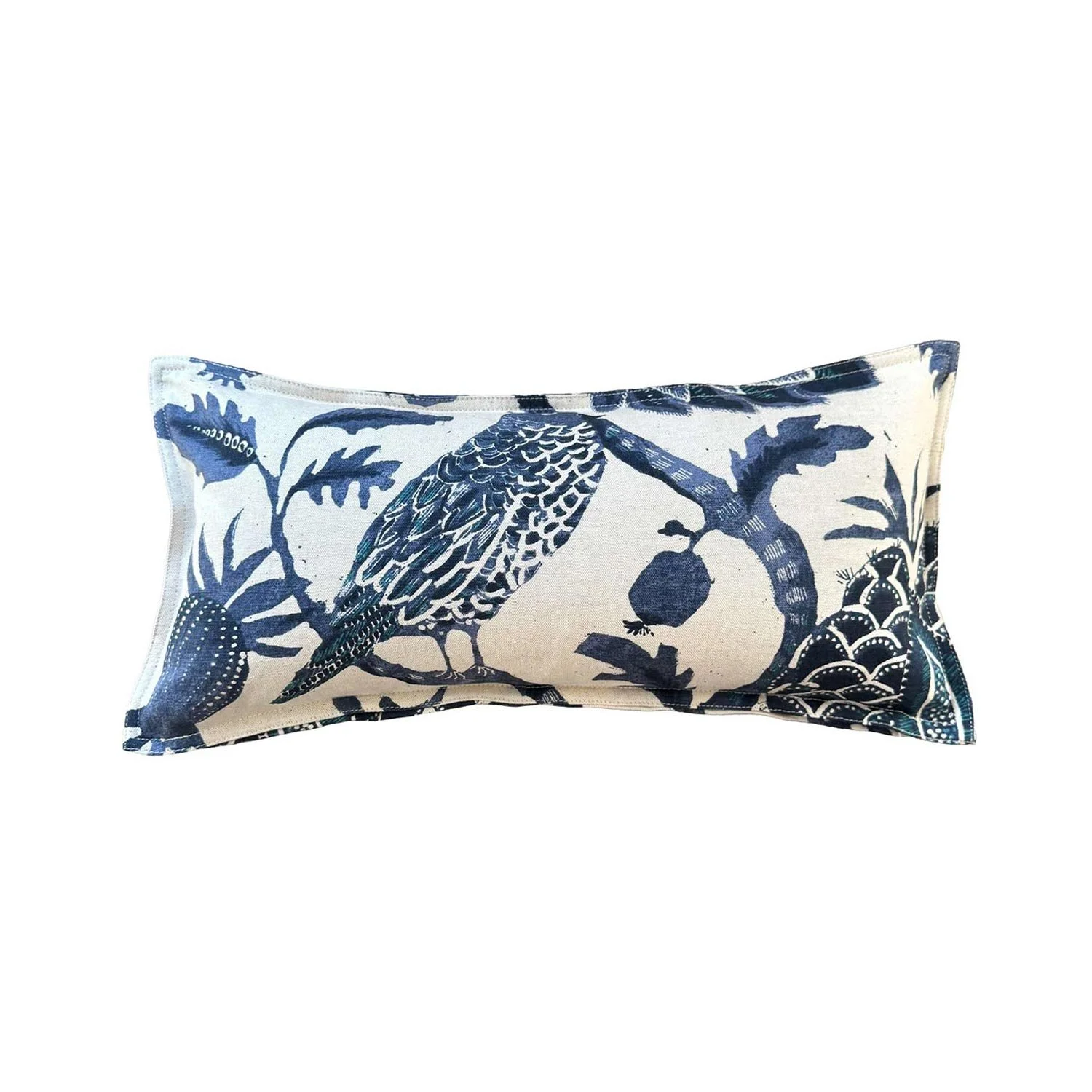 11 x 22 Richloom Jacobean Indigo Bird Pillow