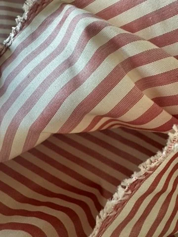 Red and White Candy Stripe Fabric
