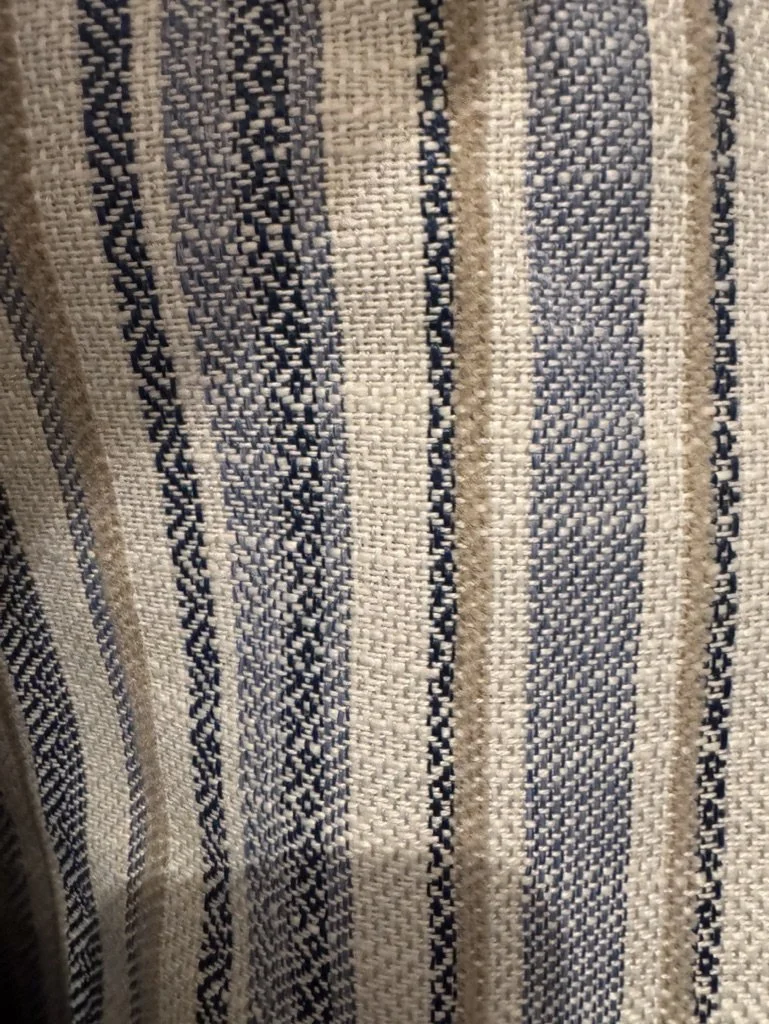 Blues and Tan Stripe Fabric