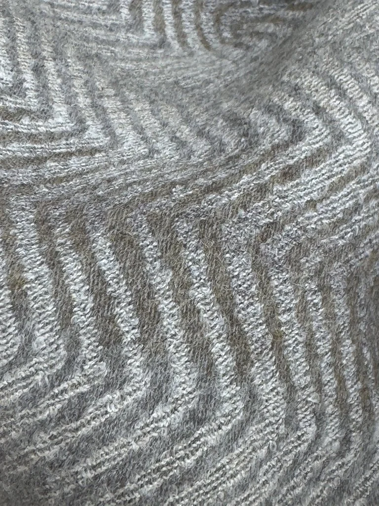 Wooly Chevron Neutral Fabric