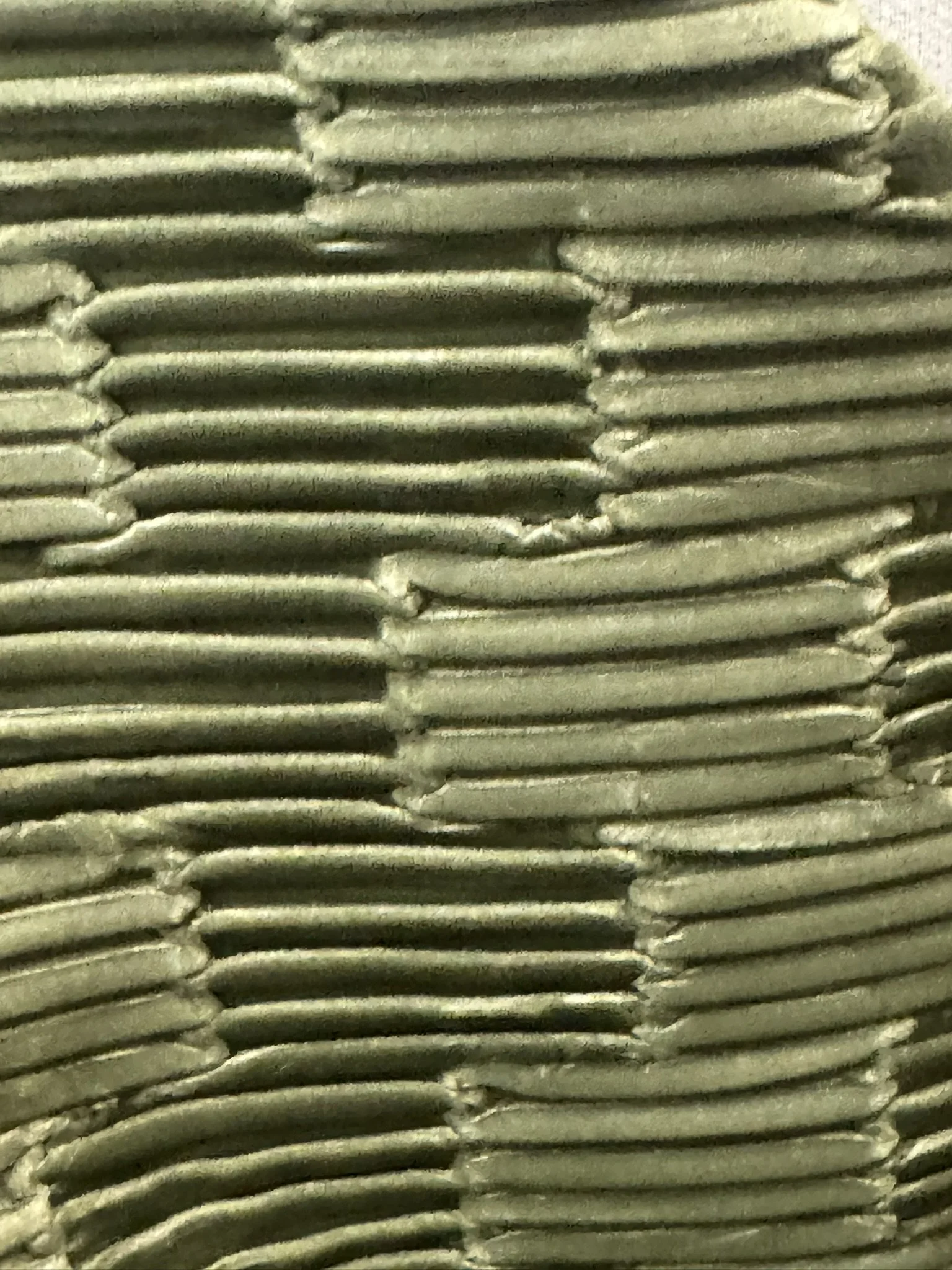 Silky Pleated Green Fabric