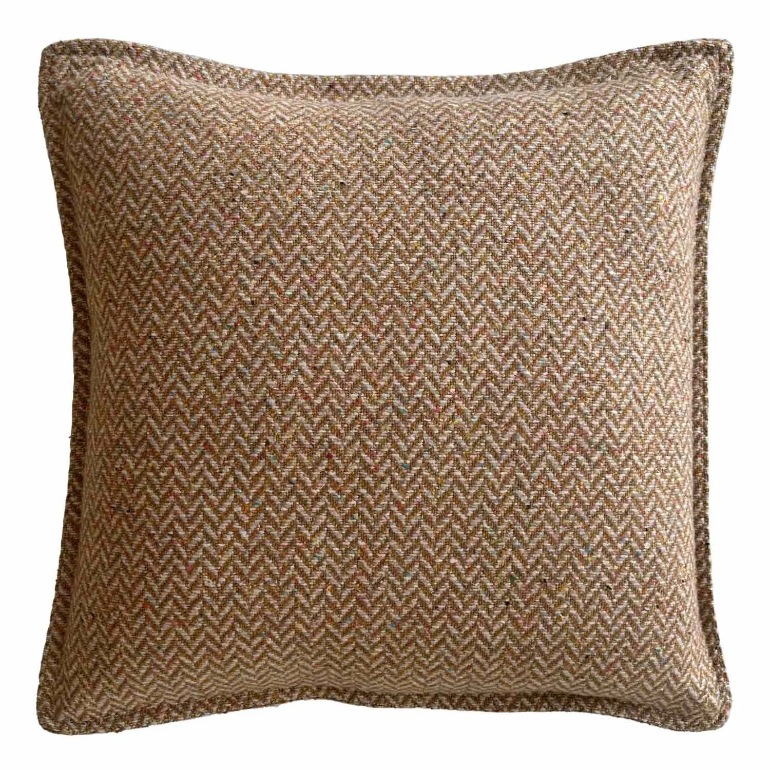 20 x 20 Menswear Brown Multi Herringbone Pillow