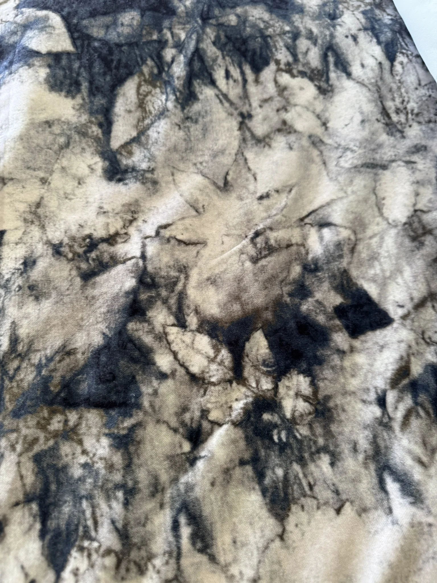 Romo Sarita Indigo Printed Velvet Fabric