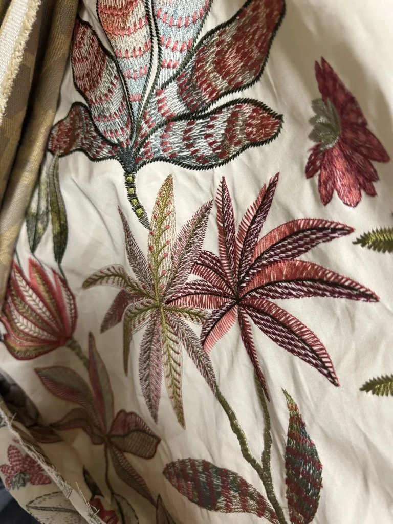 Super Fun Botanical Embroidery Fabric