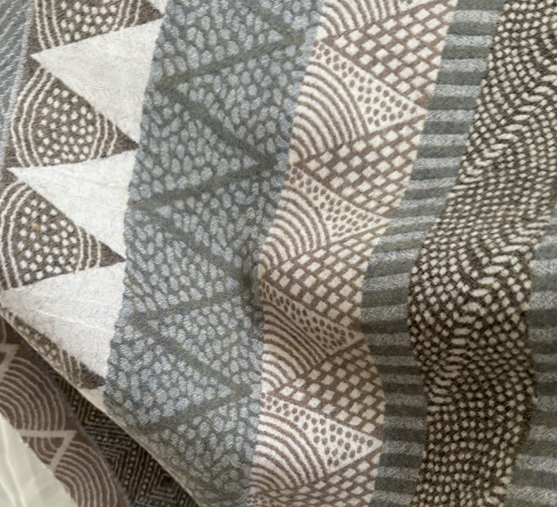 Wool Geo Pretty Fabric 1 yard
