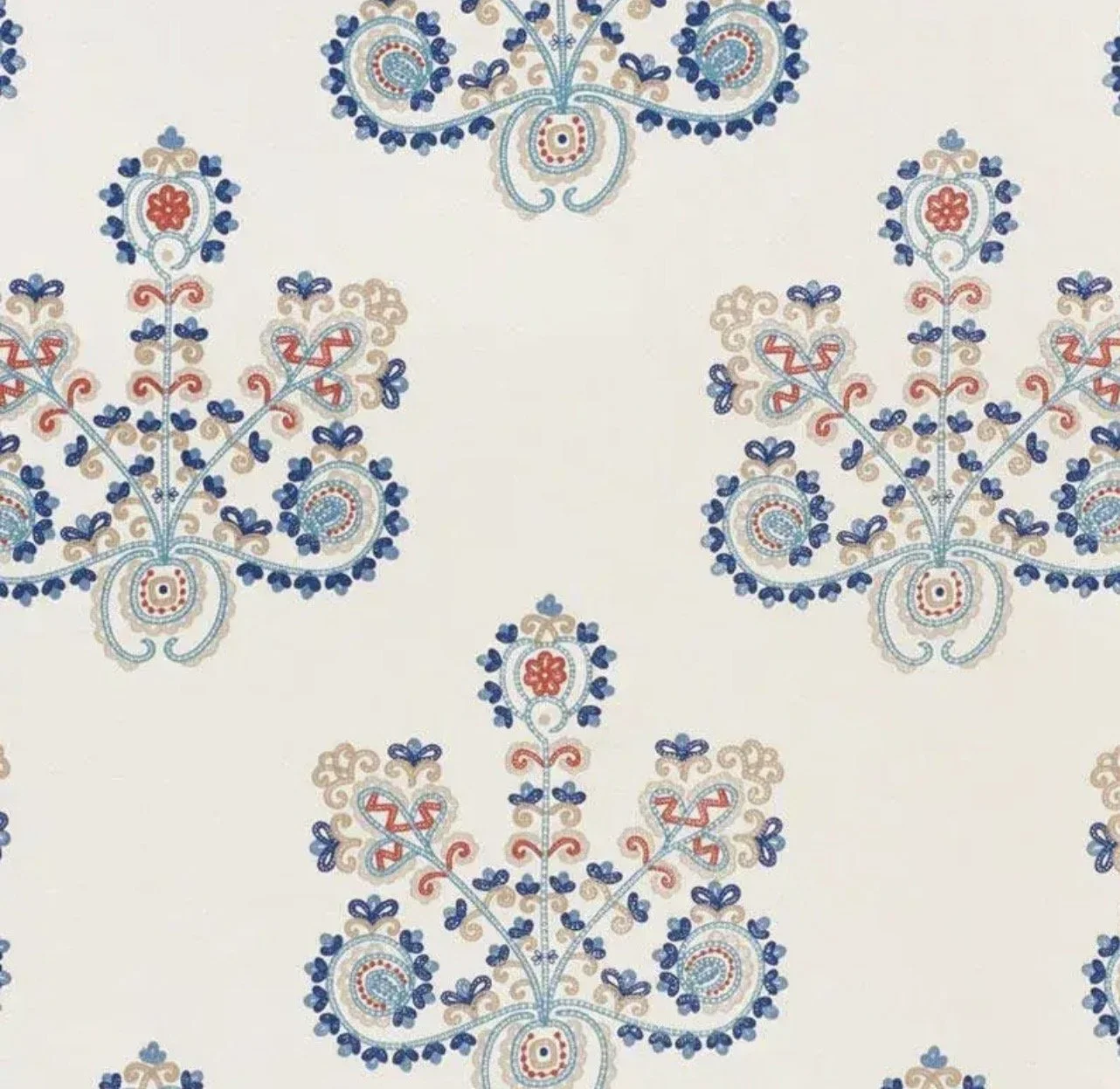 Schumacher Estrella Embroidery Fabric 2 yards