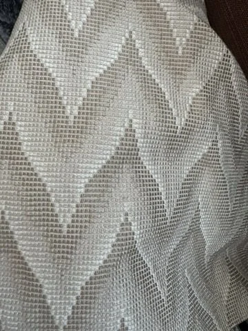 Neutral Wavy Chevron Fabric