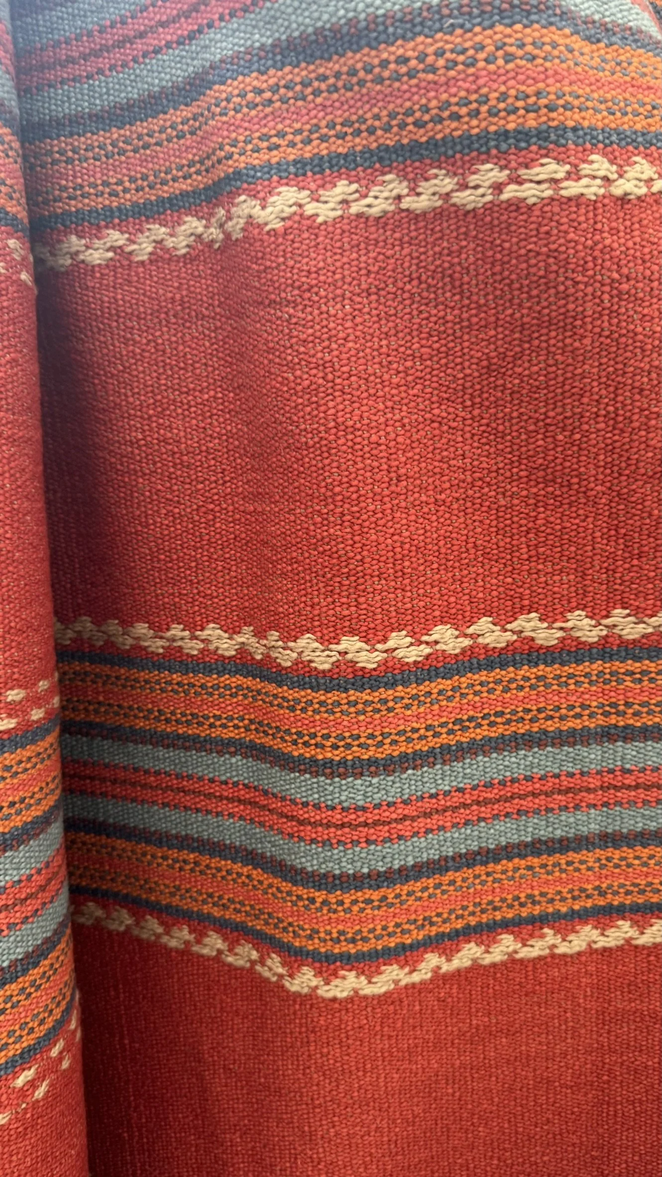 Red Striped Southwestern Fabric