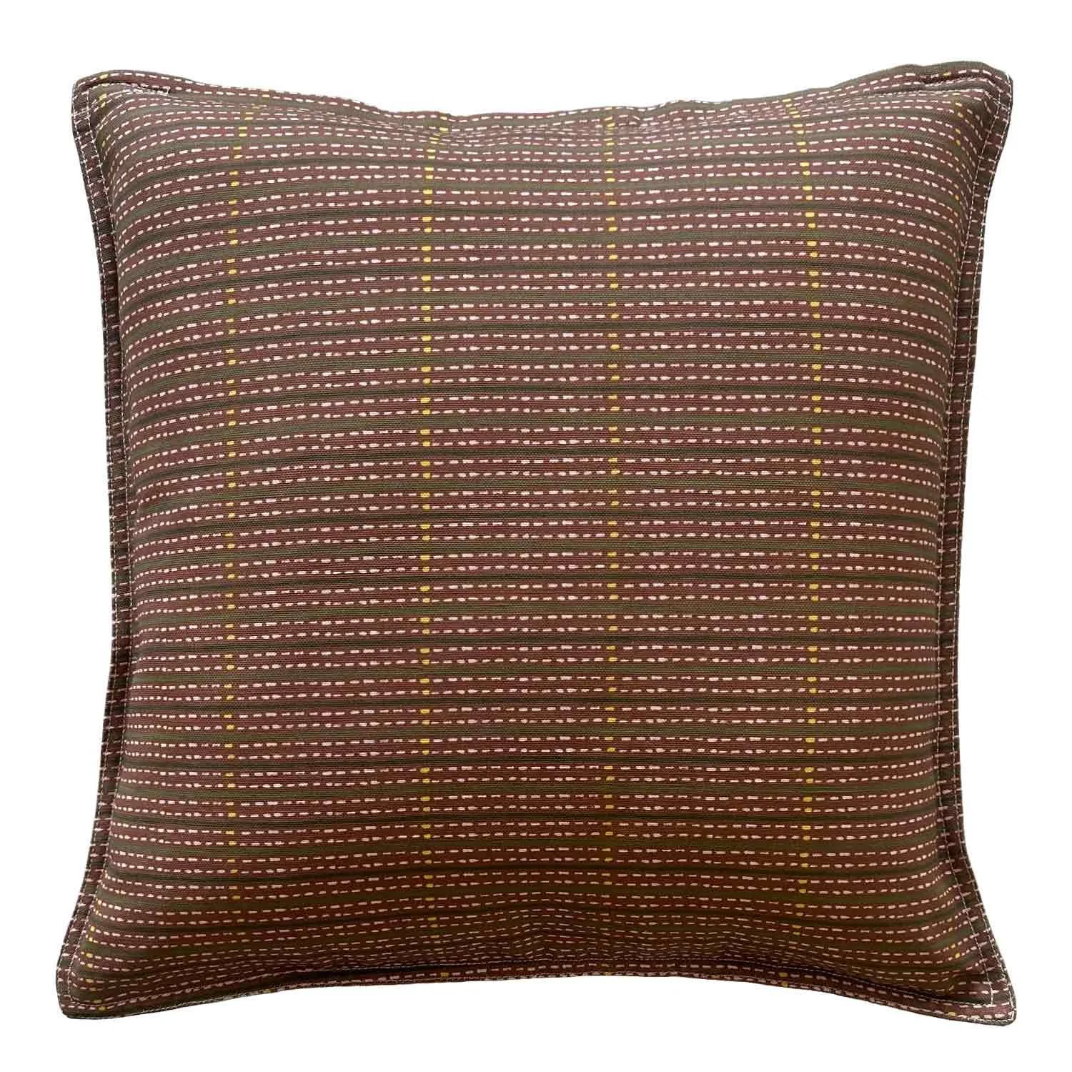 20 x 20 Dotted Brown Stripe Pillow