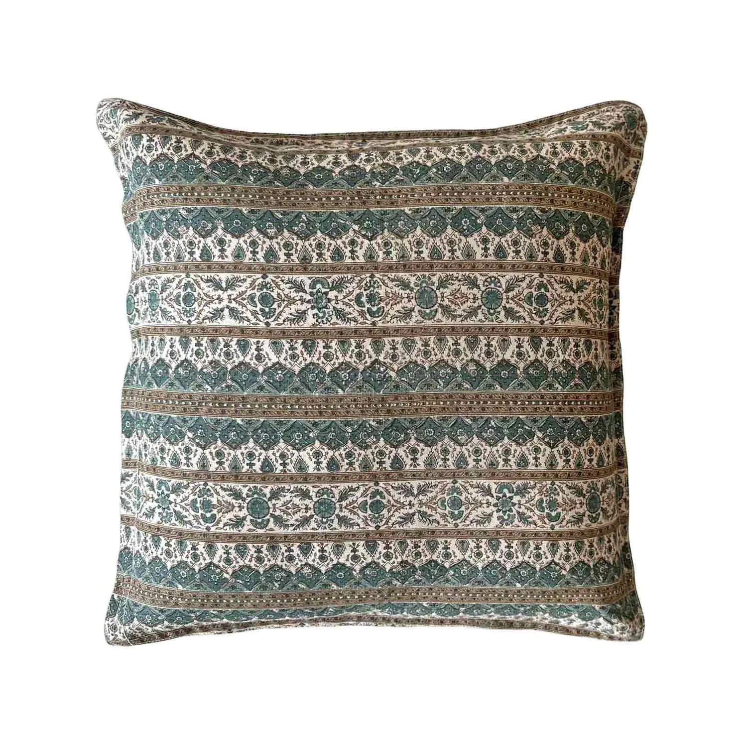 20 x 20 Teal and Tan Darling Printed Pillow