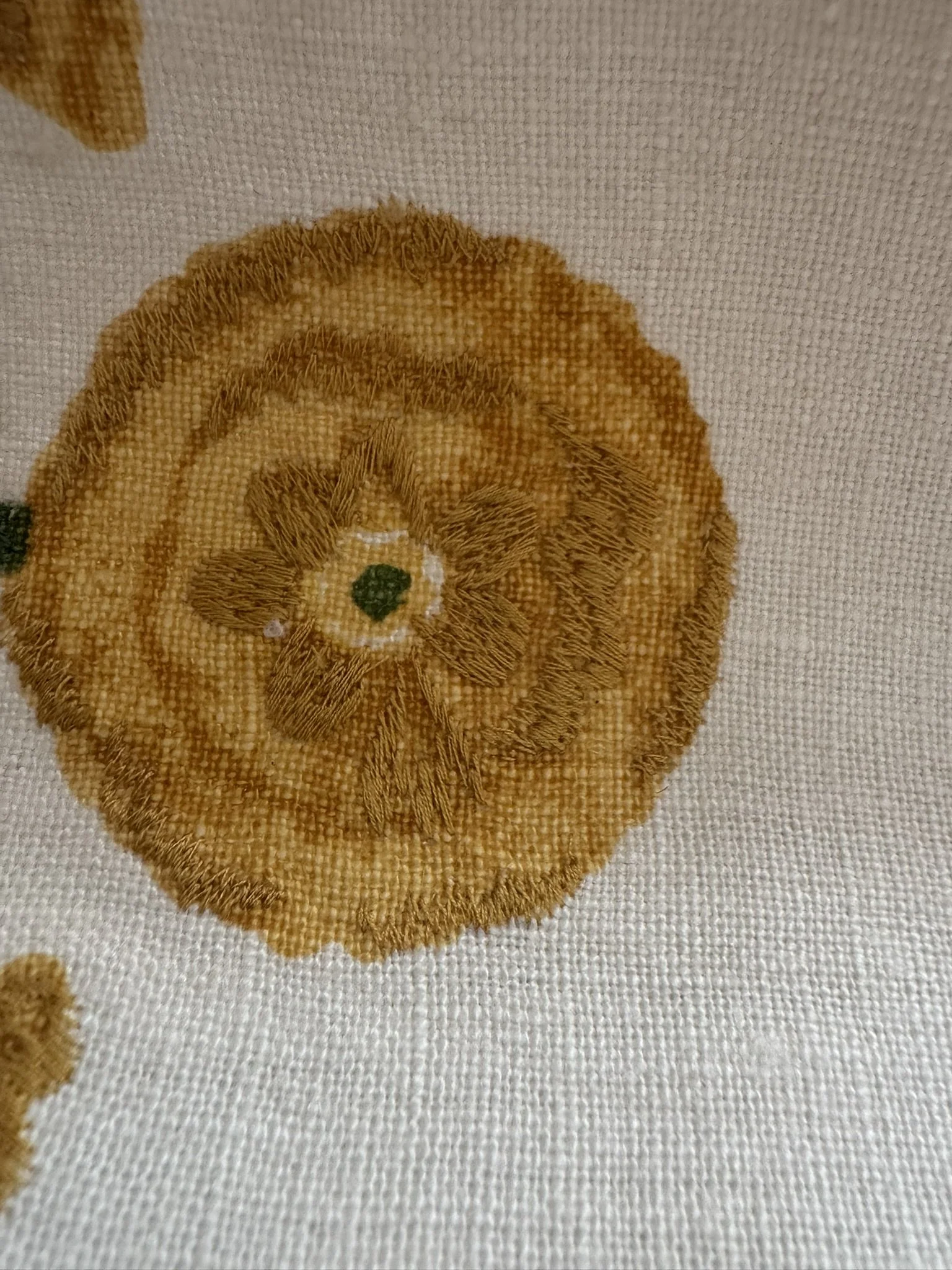 Schumacher Saranda Flower Embroidery Marigold