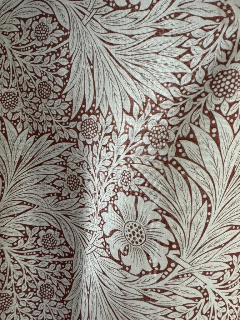 Morris & Co Marigold Brick Red and Cream
