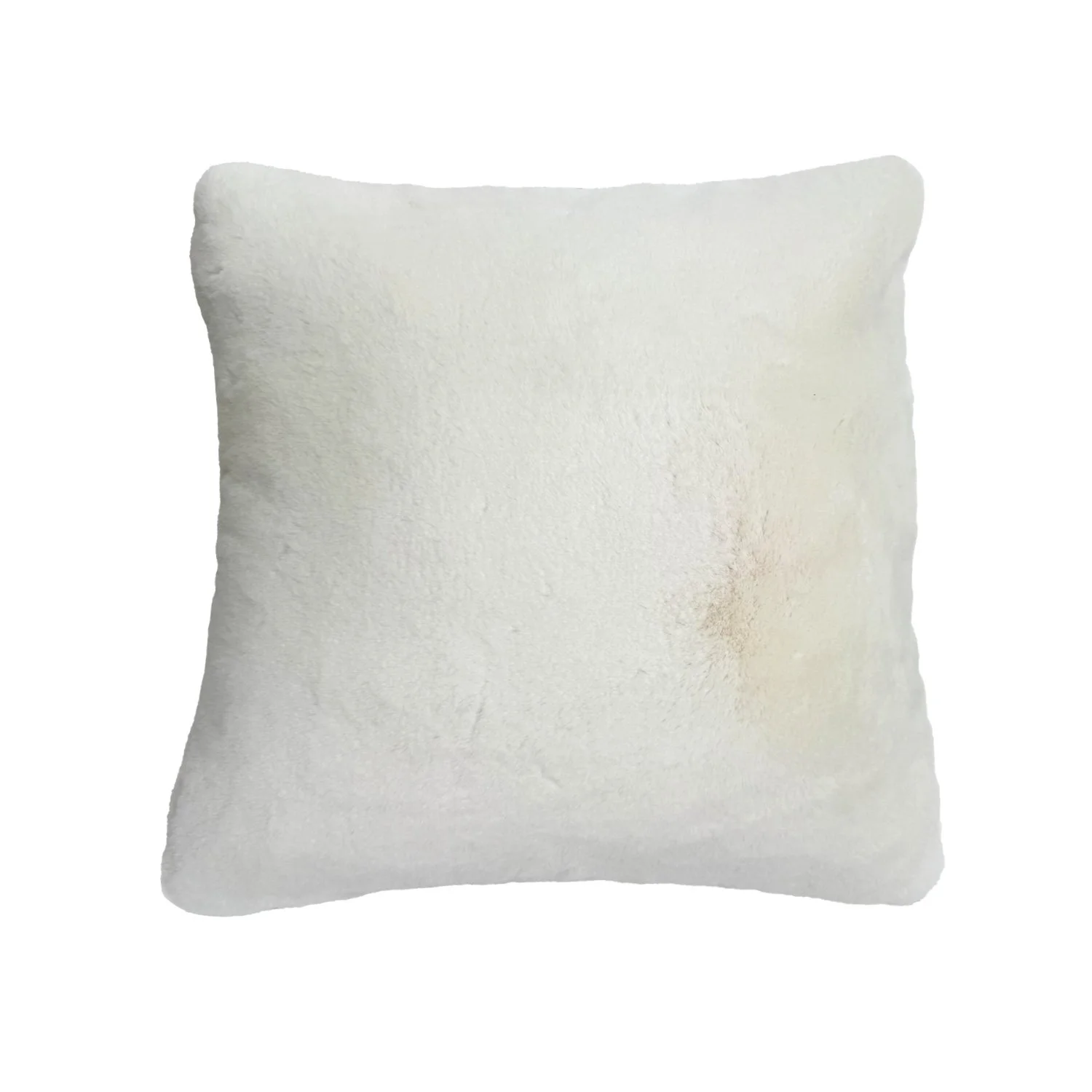 22 x 22 Creamy White Faux Fluffy Fur