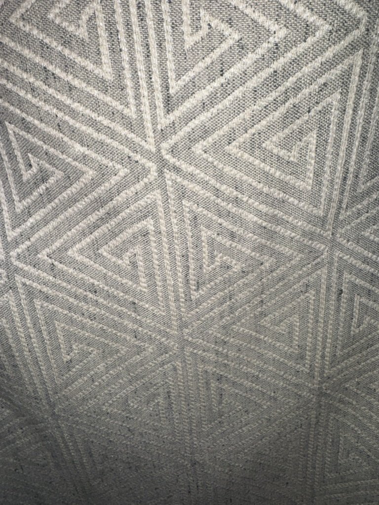 Pale Grey Geo Triangle Fabric