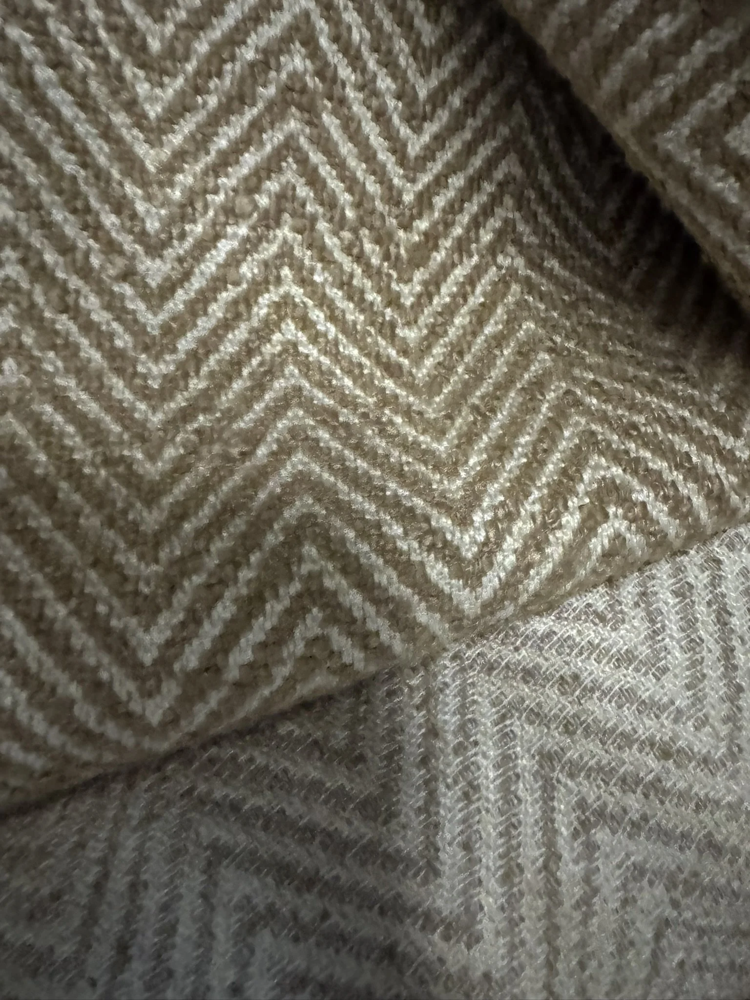 Camel and Cream Herringbone