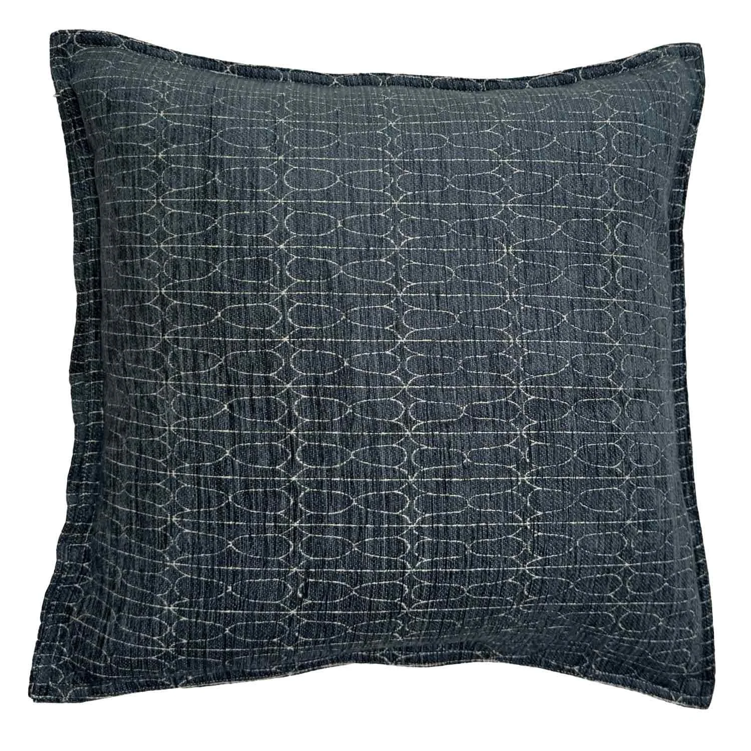 20 x 20 Hable Midnight Navy Trellis Chenille