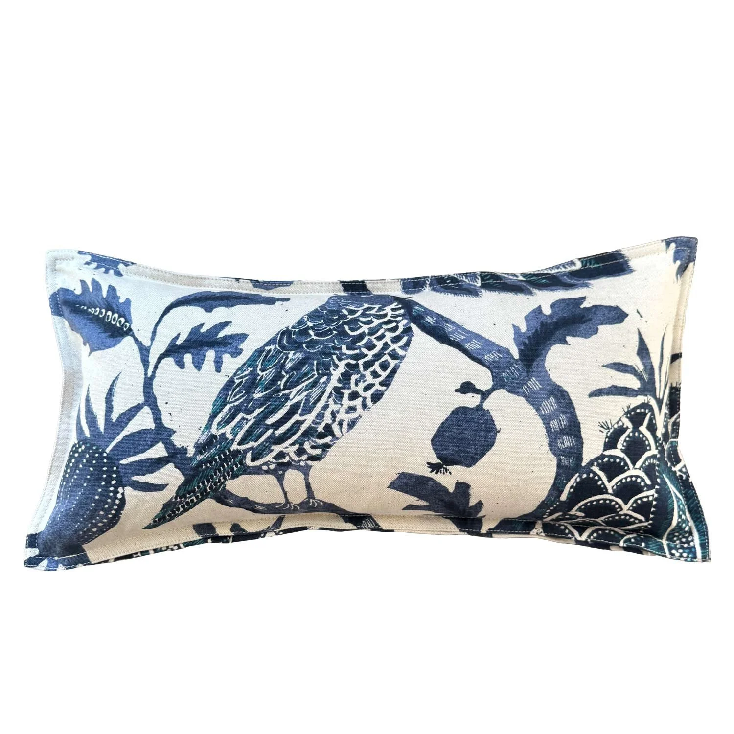 11 x 22 Richloom Jacobean Indigo Bird Pillow