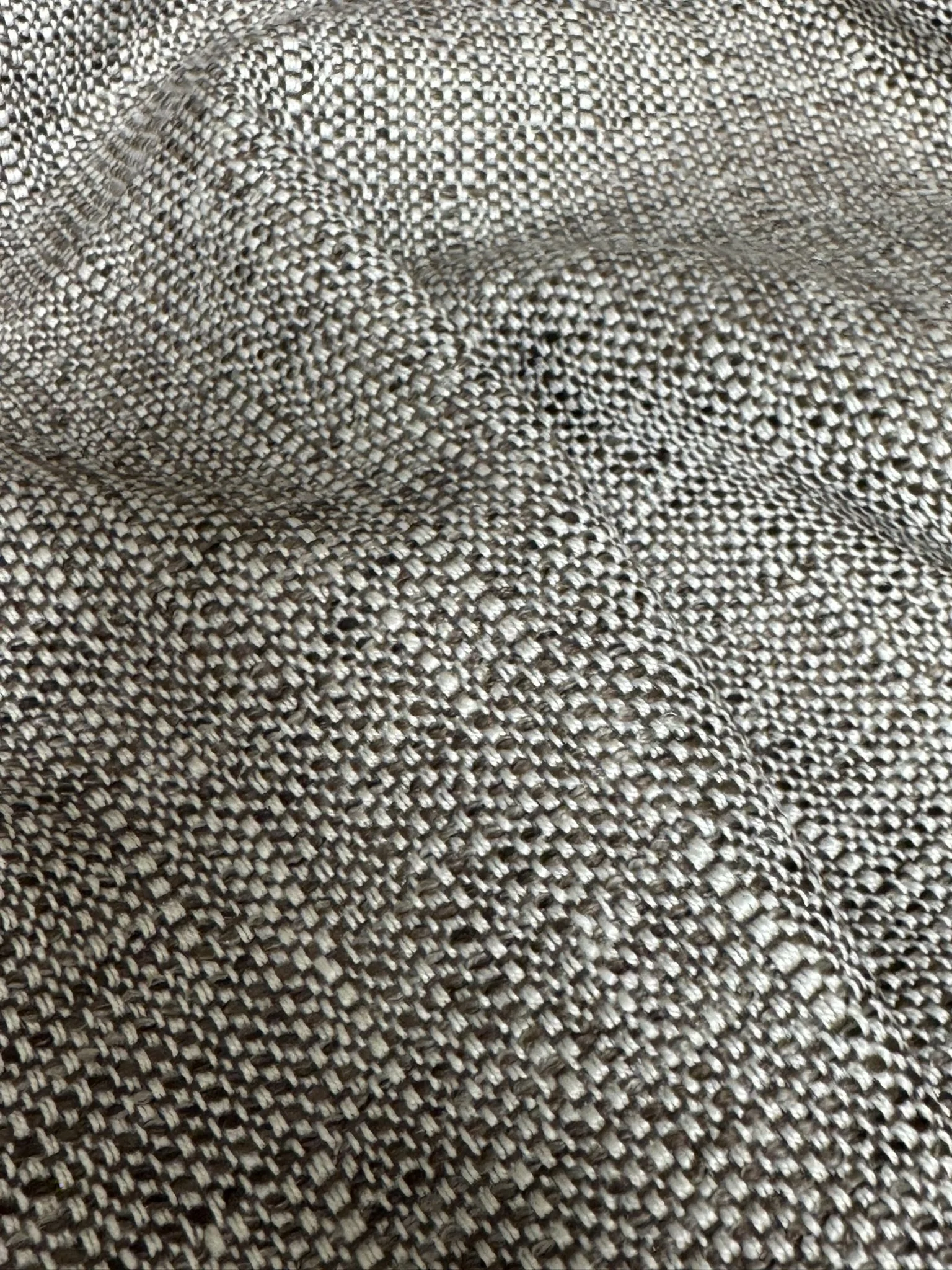 Brown Neutral Tweedy Lineny Fabric 1 + yards