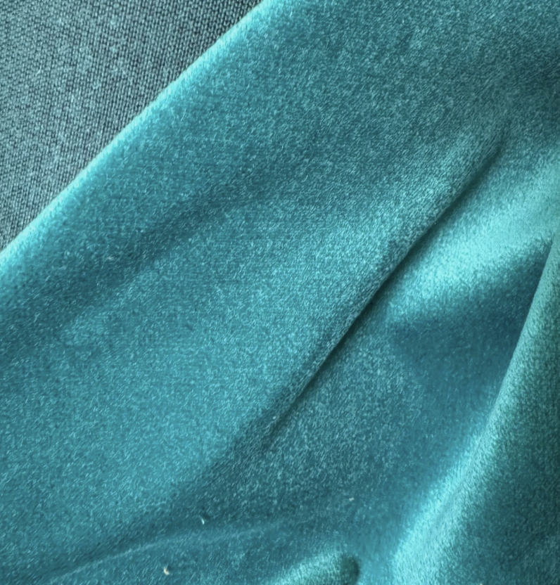 Low Pile Turquoise Velvet