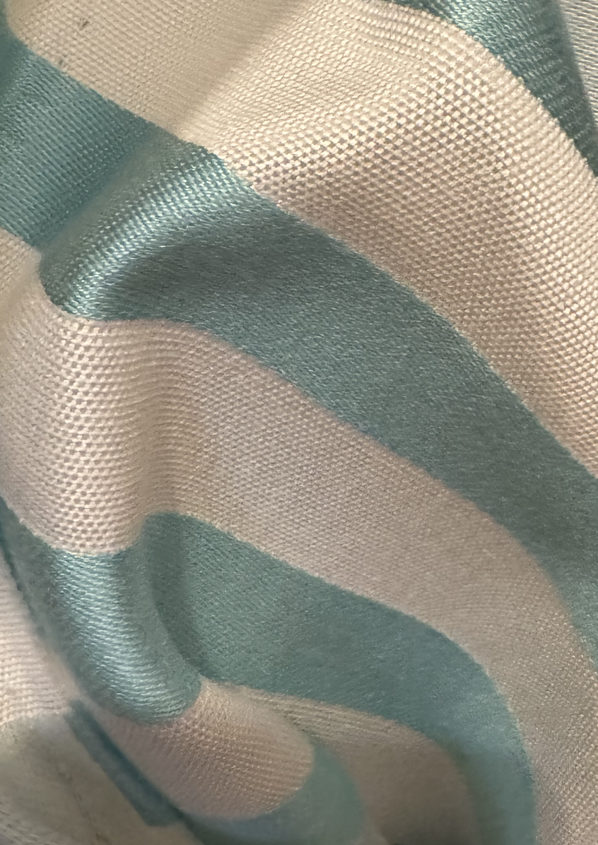 Aqua Striped Fabric