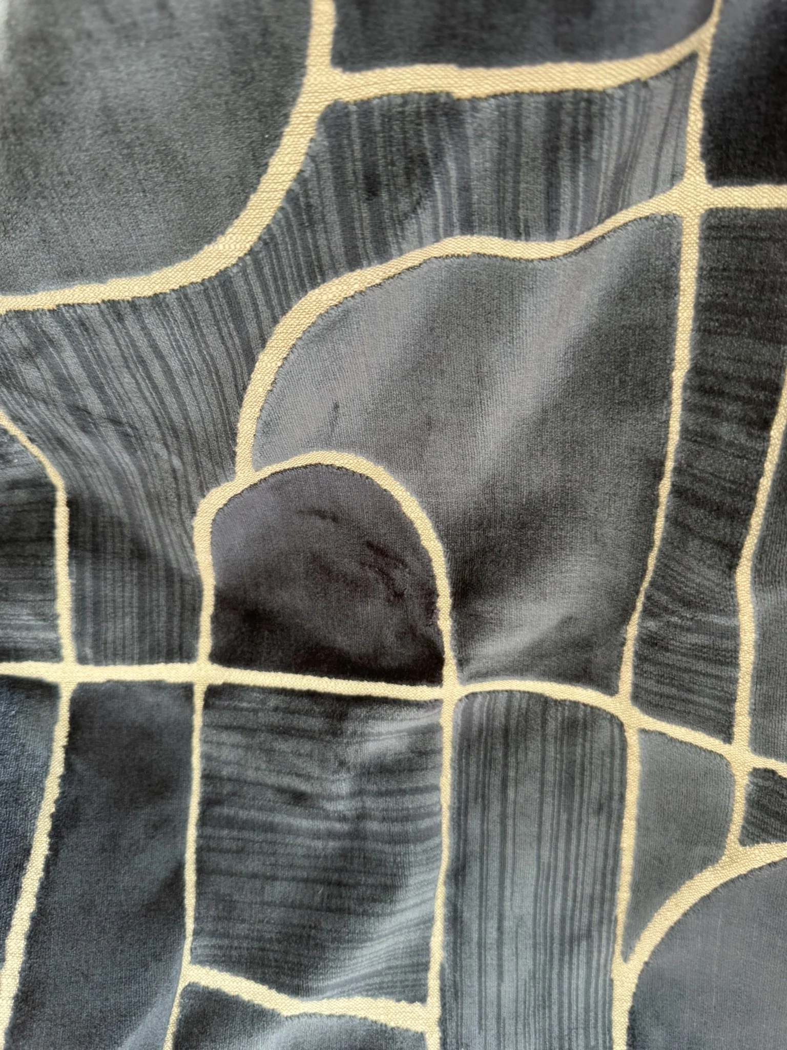 P Kaufmann Linescape Ink Velvet Fabric