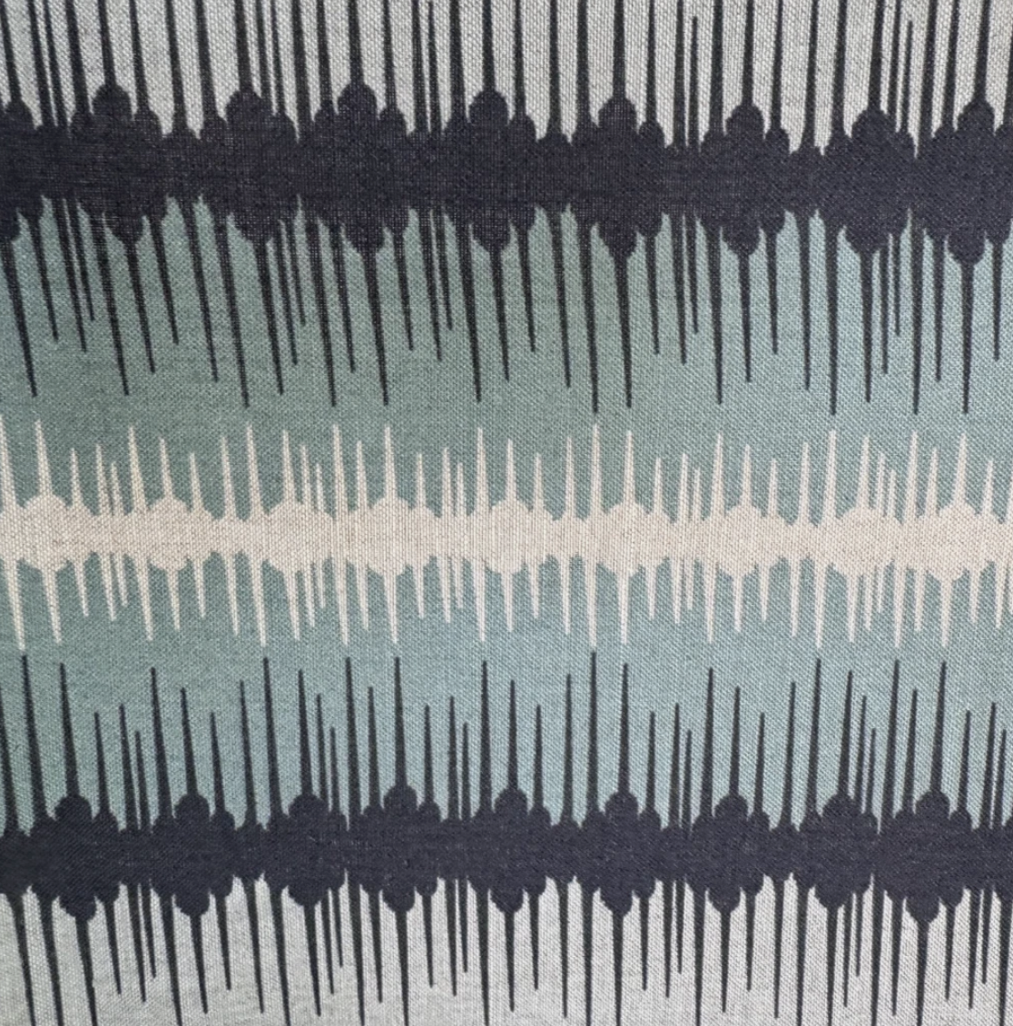 Botanica Trading Ikat Broad Stripe Marine Fabric