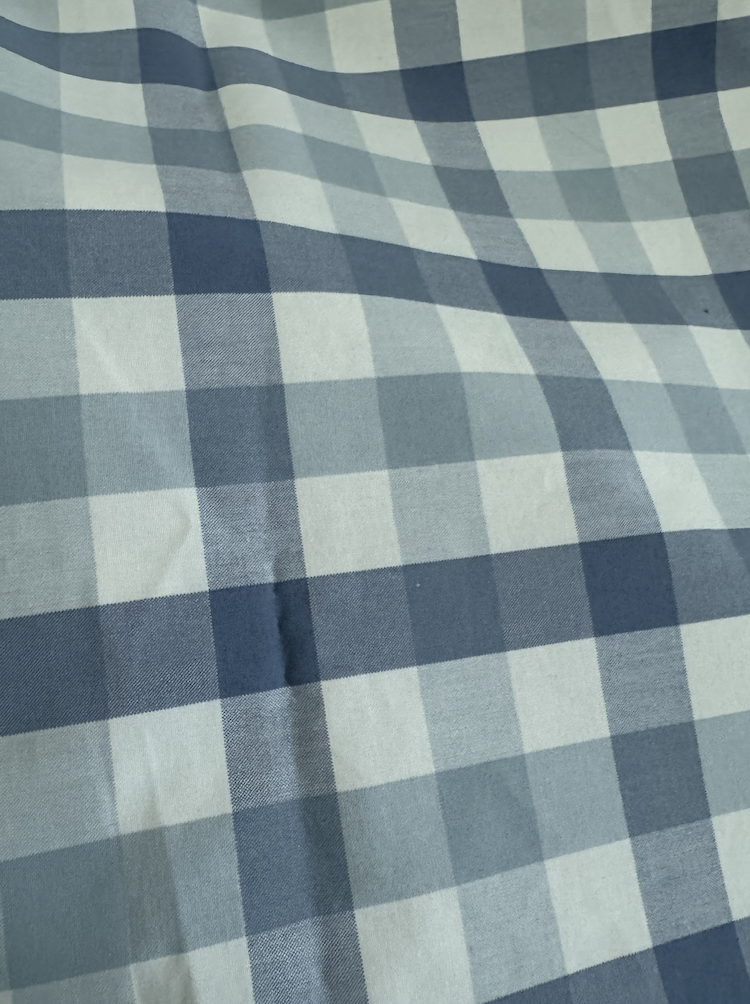 Blue and White Gingham 1 yard
