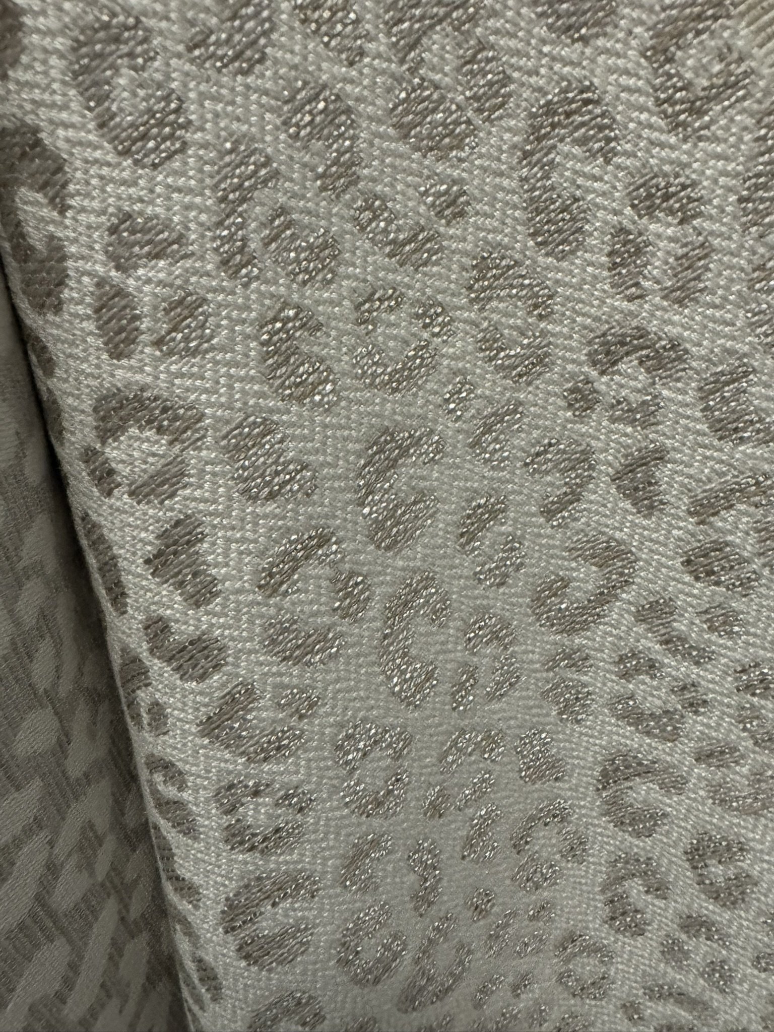Cream Leopard Jacquard Slightly Metallic