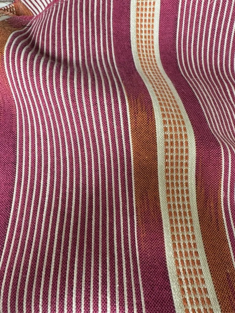 Hot Pink and Orange Stripe 2 yards