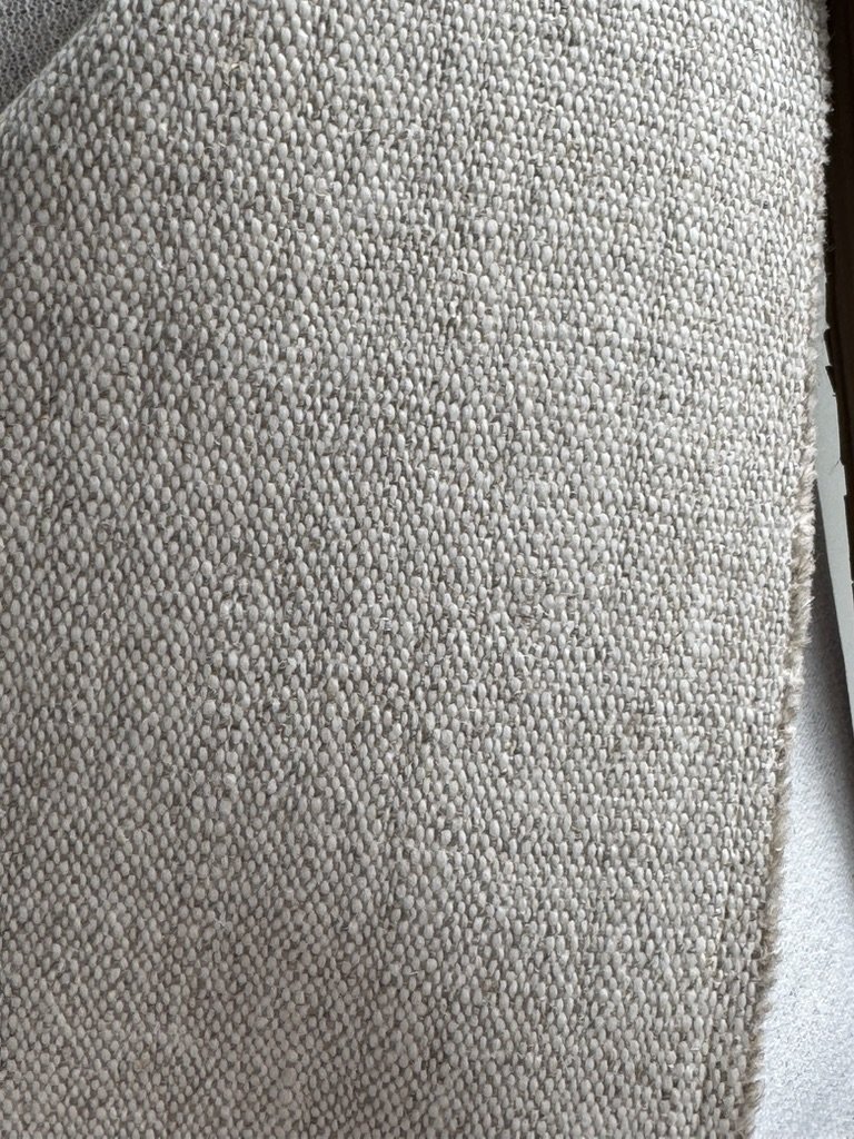 Beige Woven LinenLike Fabric