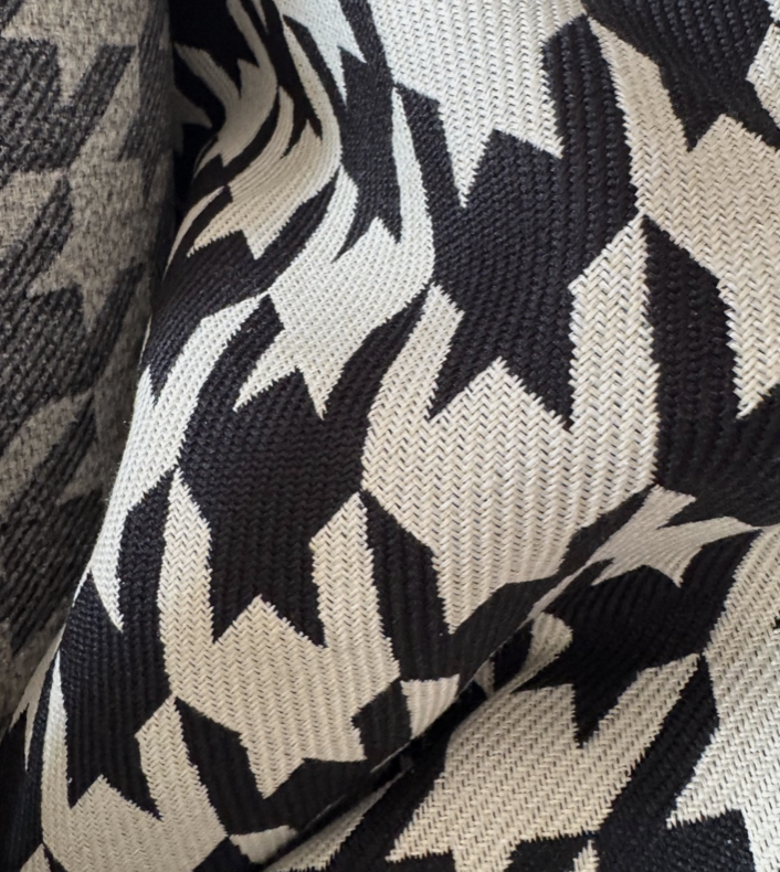 Extra Large Black and White Houndstooth