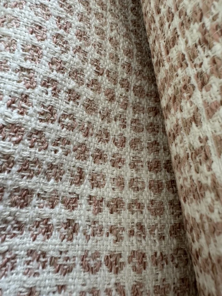 Blush and Cream Woven Jacquard