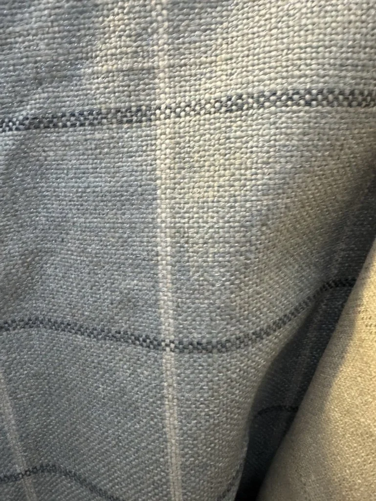 Pale Blue Windowpane Fabric