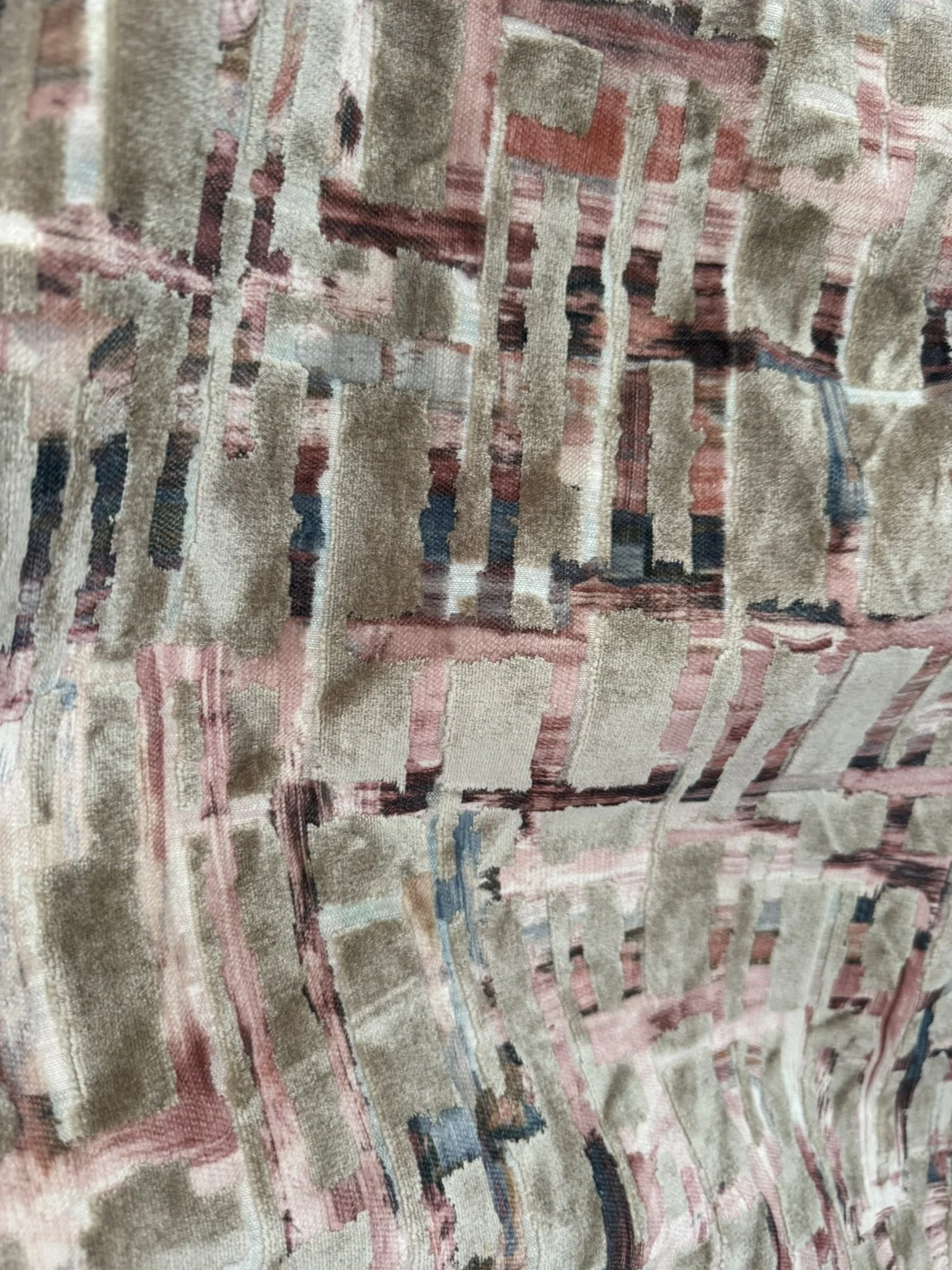 Clarke & Clarke Quadrata Blush/Natural Upholstery Fabric