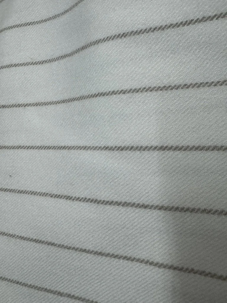 Off white and Tan Chalkstripe