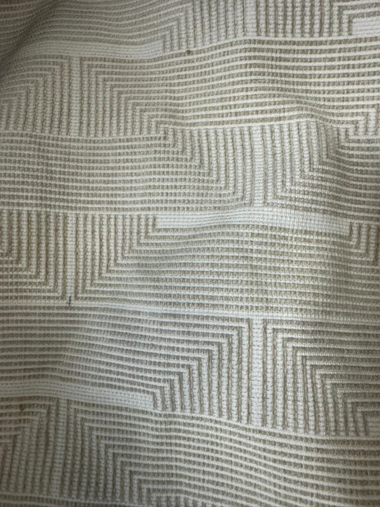 Tan and Cream Geo Jac Fabric