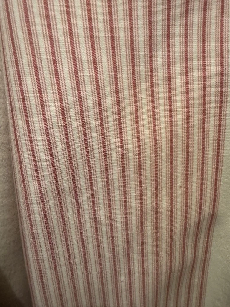 Dark and Light Pink Stripe Fabric Backed