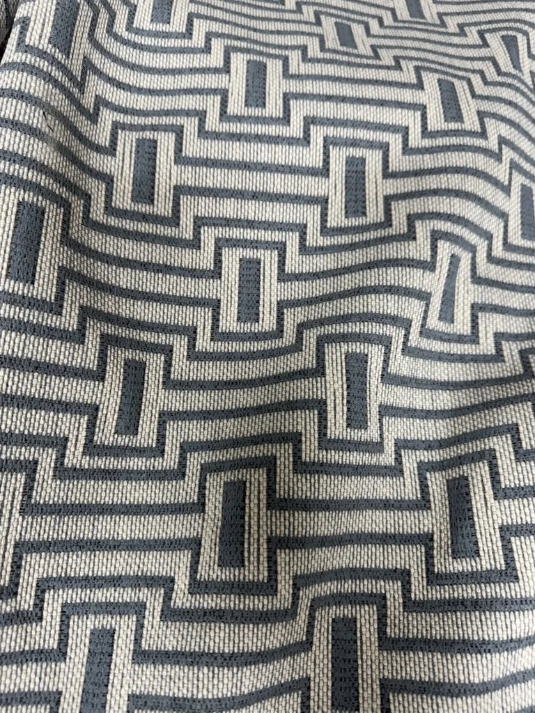 Navy and Wheat Woven 1 yard