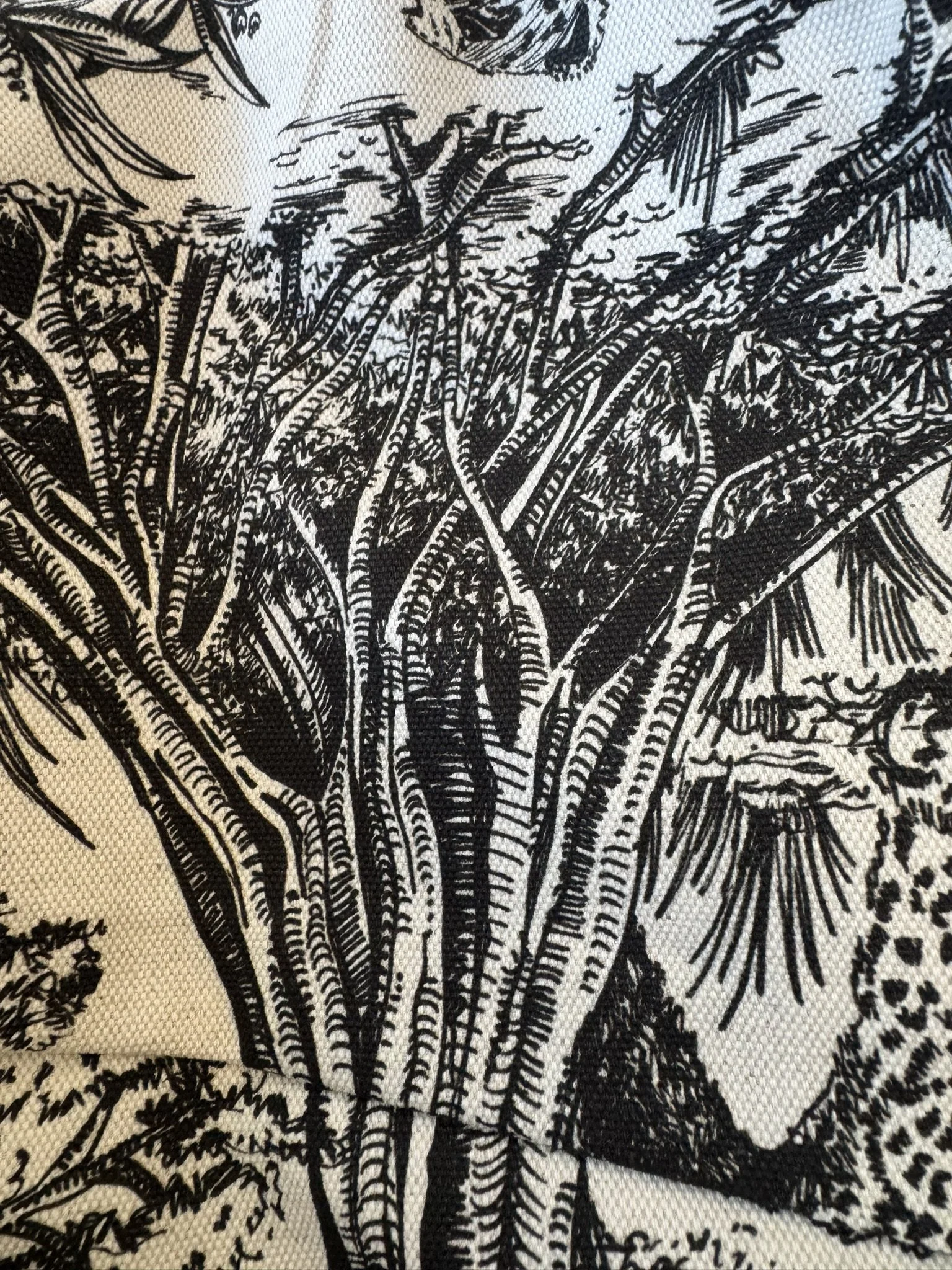 Clark and Clark Kisuma Black and White Print 5 yards