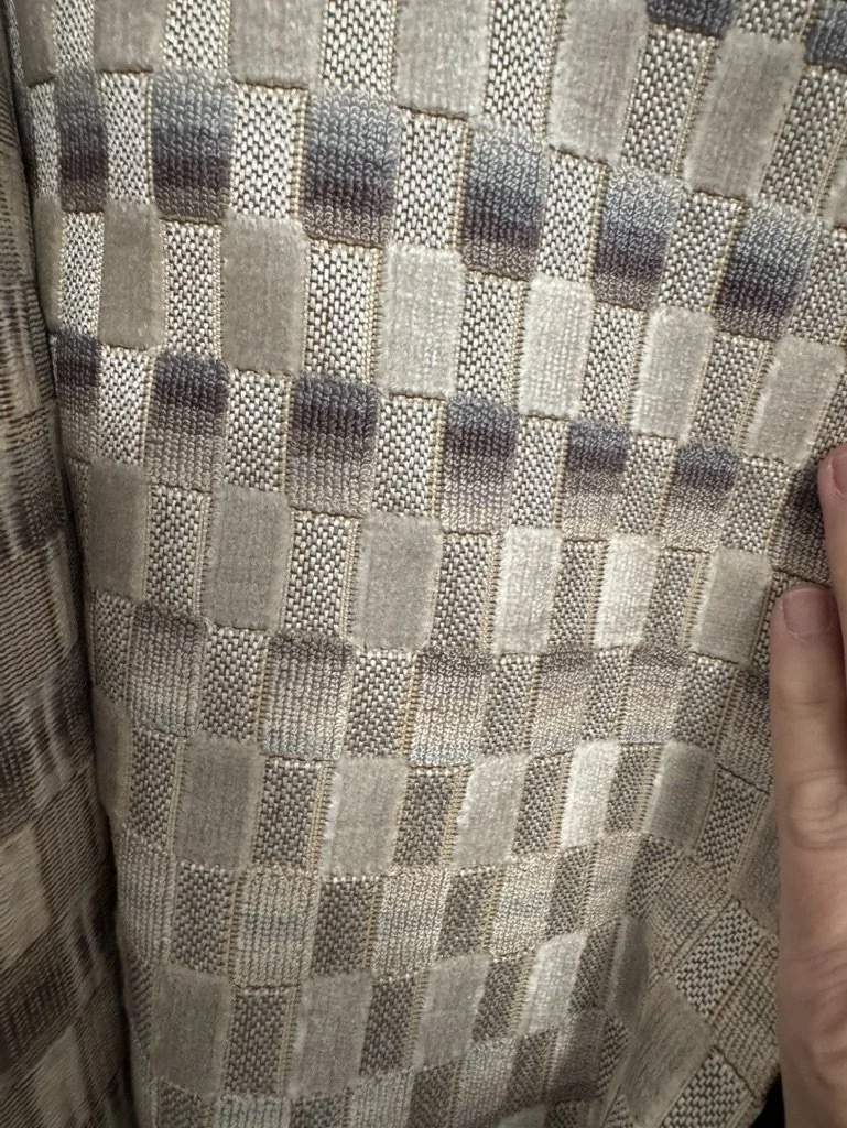 Neutral Cut Velvet Fabric