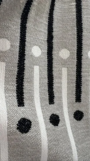 Schumacher Serapo Rustic Weave Carbon & Ivory