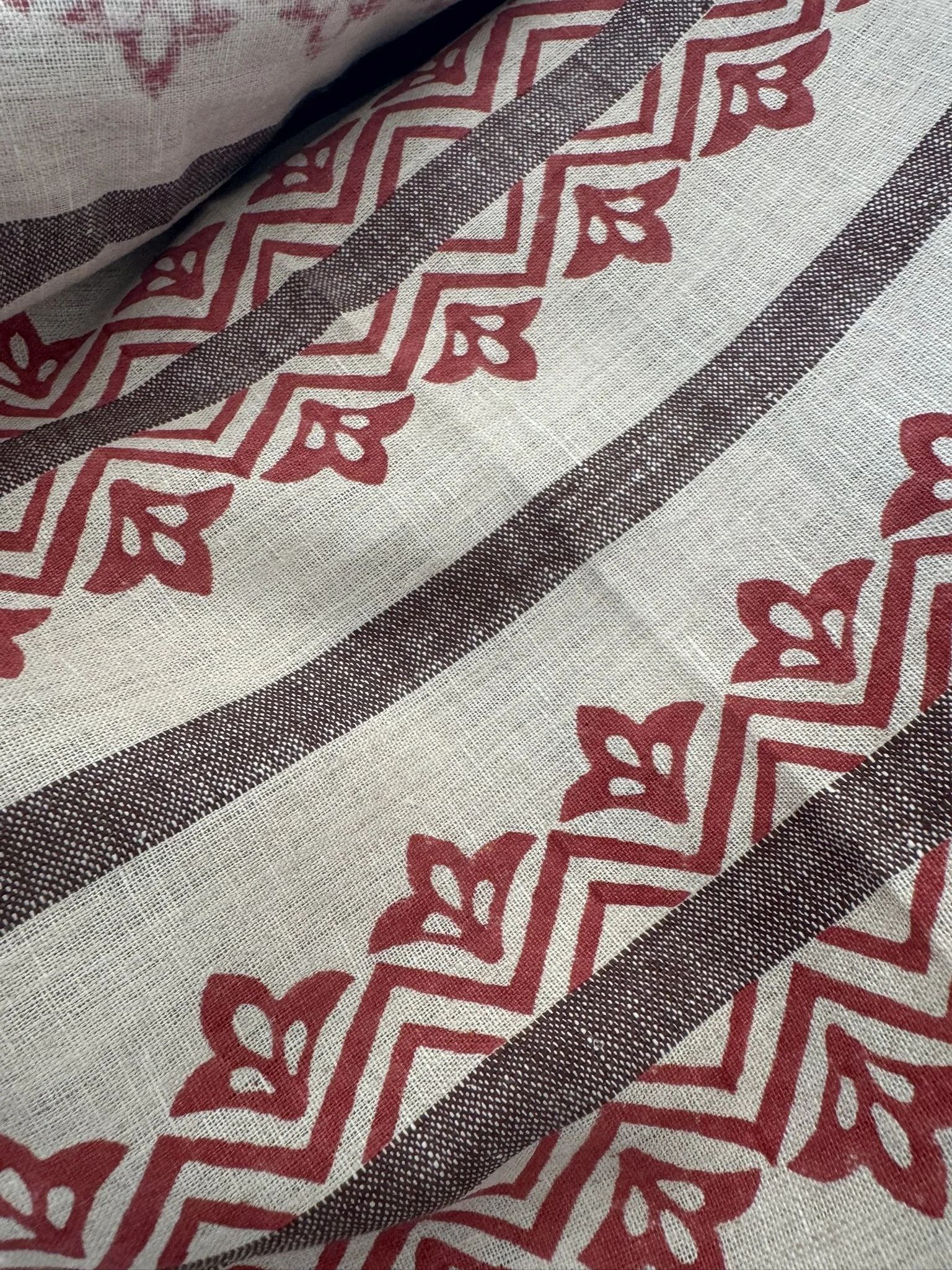 Nina Campbell Basholi Linen Fabric