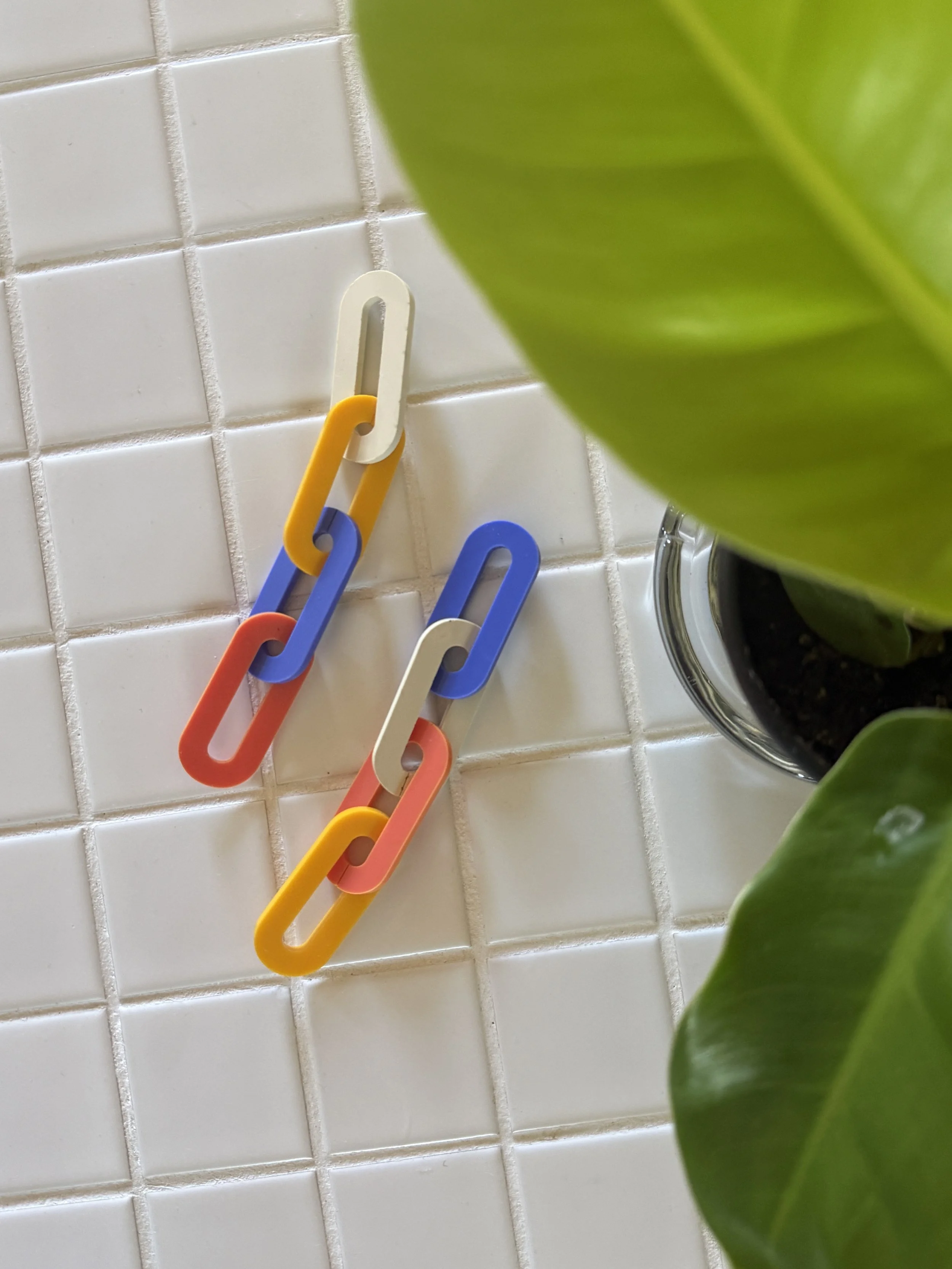 Spano Earring in Cream, Goldenrod, Guava, & Iris