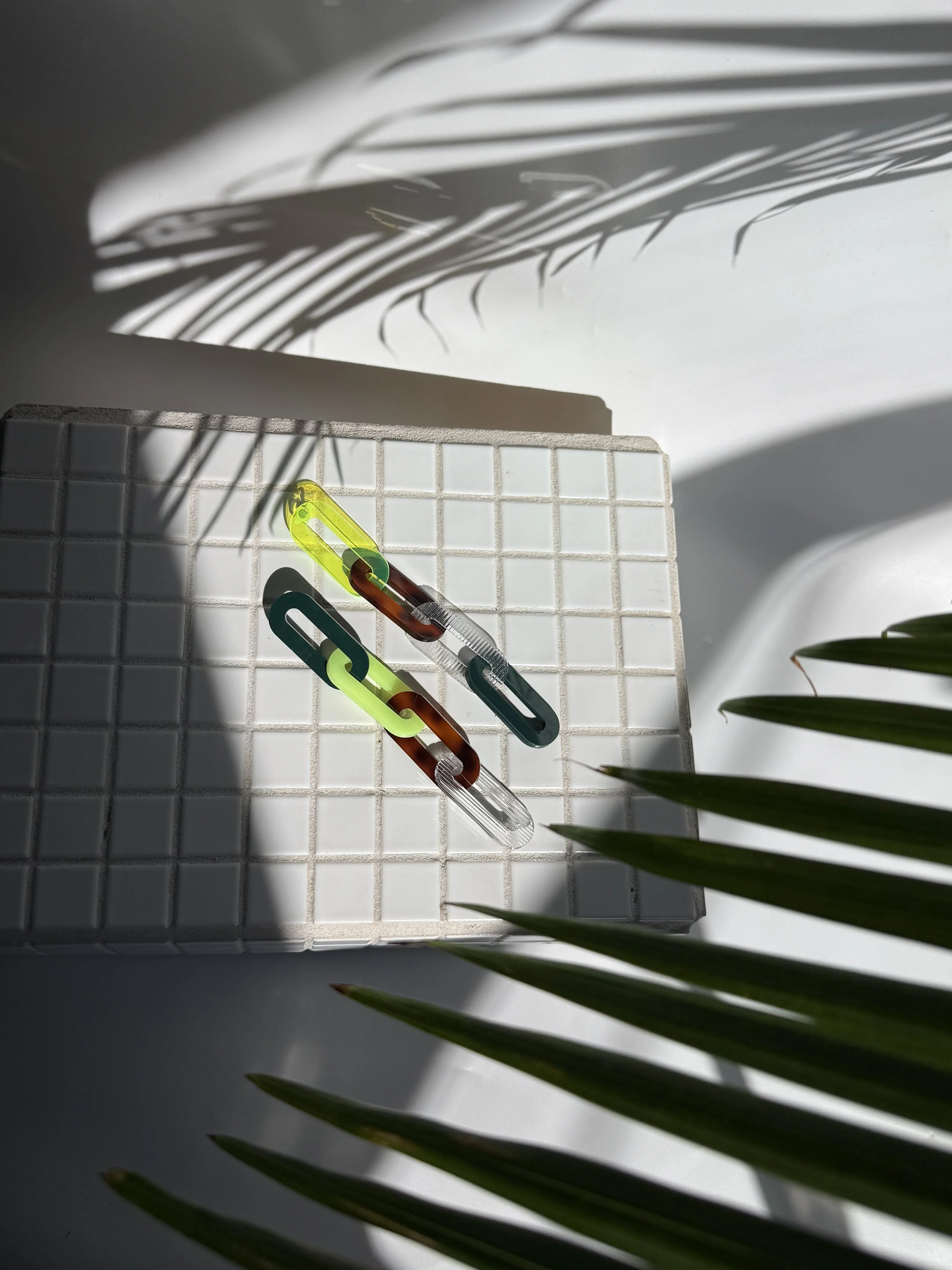 The Spano Earring in All the Greens & Tortoiseshell XTRA LONG