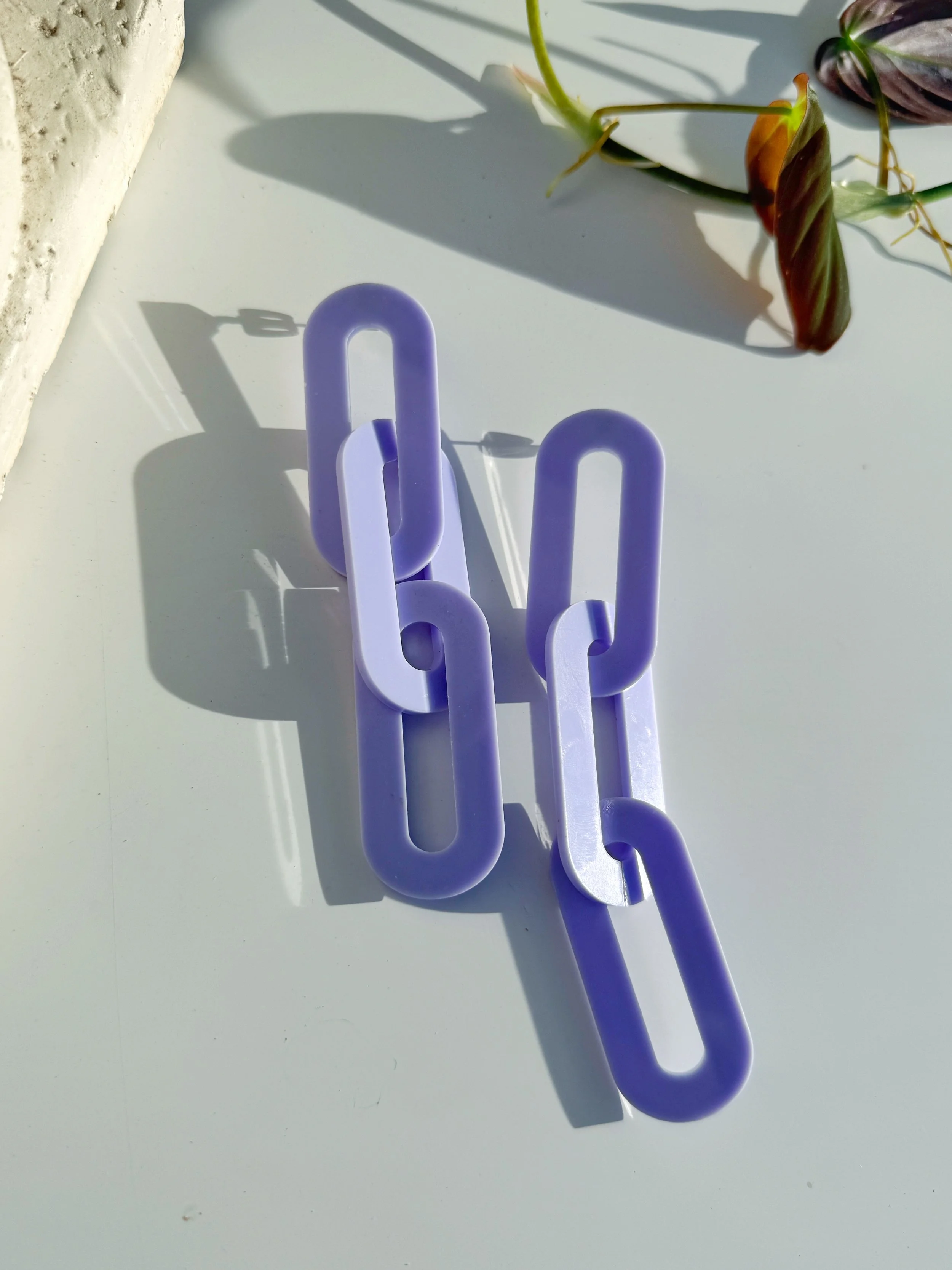 The Spano Earring in Lavender Acrylic (Midi or Maxi)