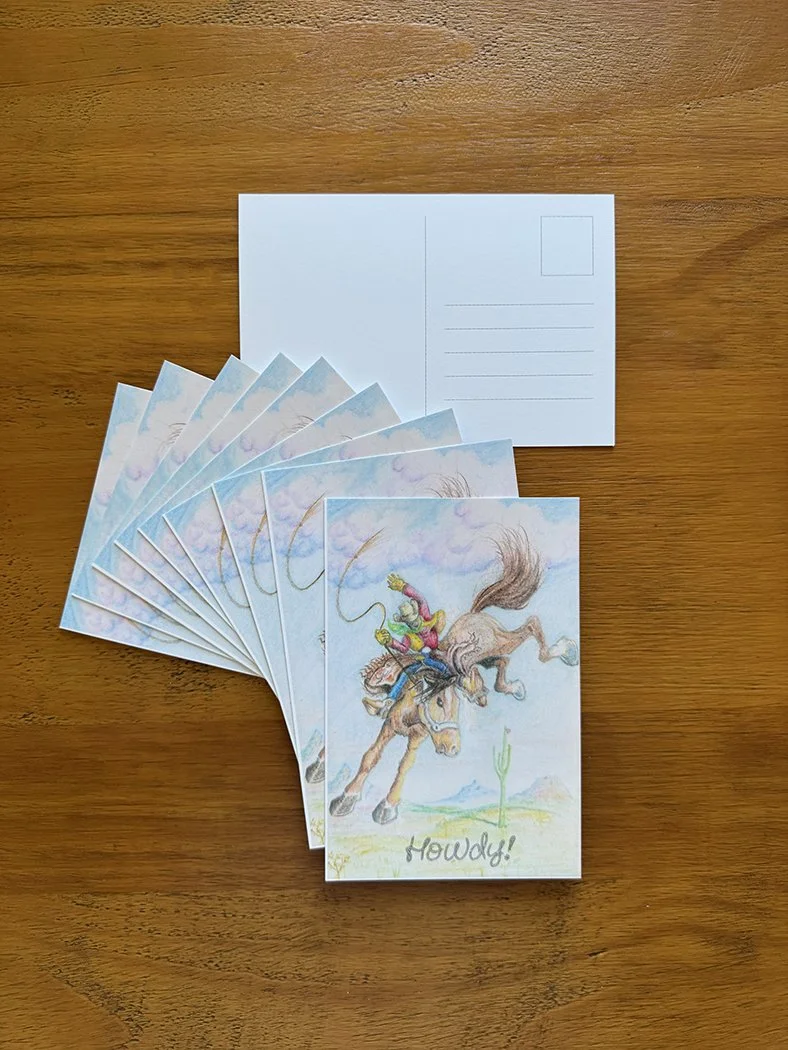 Cowboy 1,  postcard pack