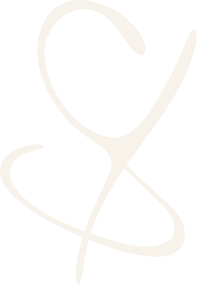 A minimalist black-and-white abstract line drawing of a heart intertwined with an atom symbol.