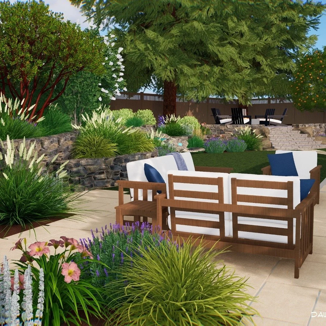This garden is going to be a STUNNER. I've fallen hard for it and it's not even my own garden. 😅 I hope my clients like it as much as I do (I just sent these renderings to them and am waiting for their feedback 😬😬😬). Fingers crossed!
p.s. these a